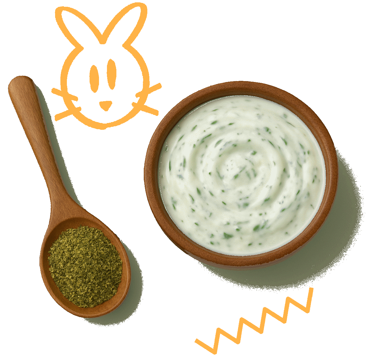 Bol de sauce &acirc; dipper pr&eacute;par&eacute; avec des herbes & &eacute;pices Herbert